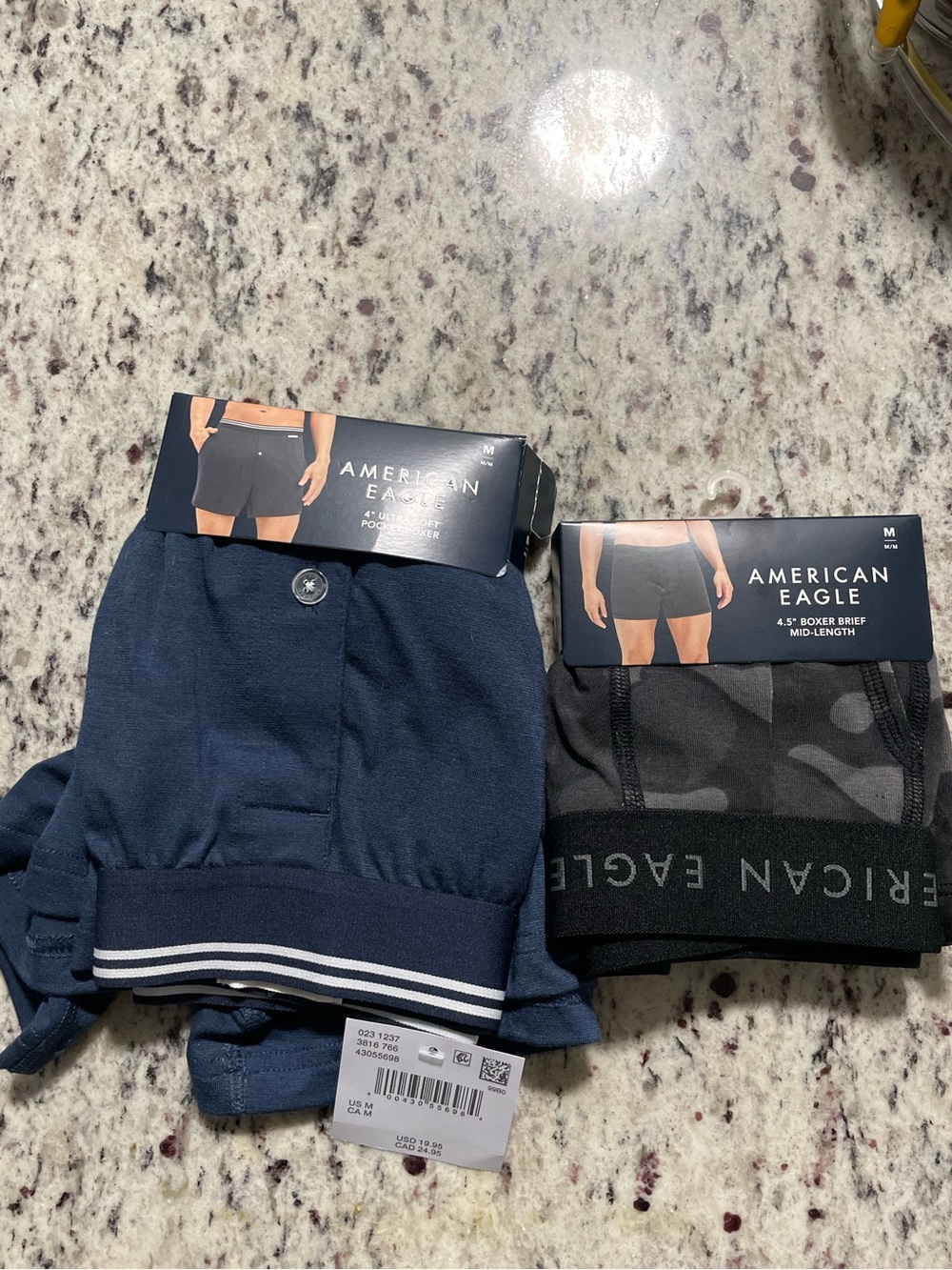 American Eagle Outfitters Navy and Charcoal Boxer Briefs - 2 Pack